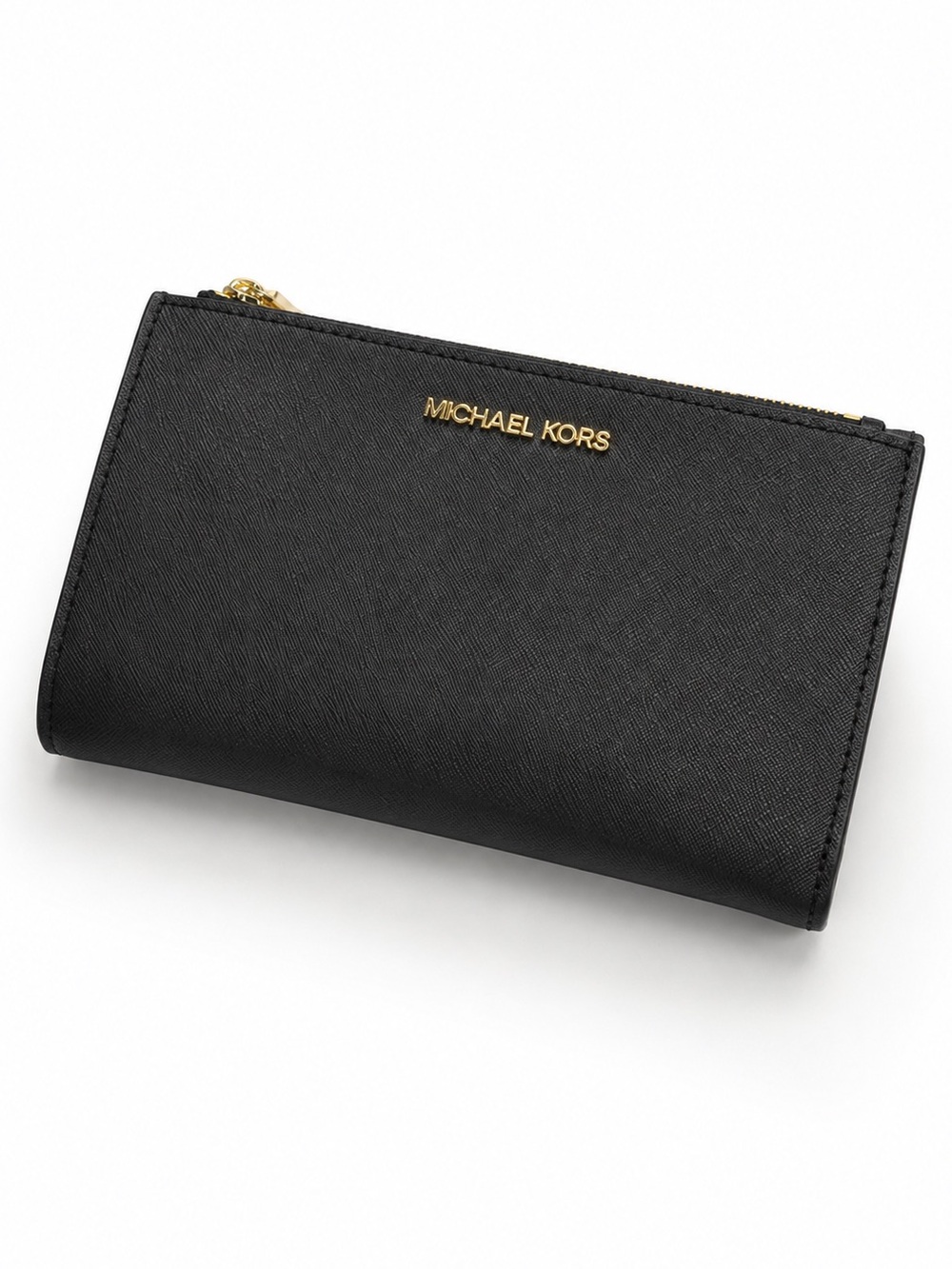 NWT | MICHAEL KORS Jet Set Travel Large Double Zip Wristlet | Black | Leather - Picture 4 of 7